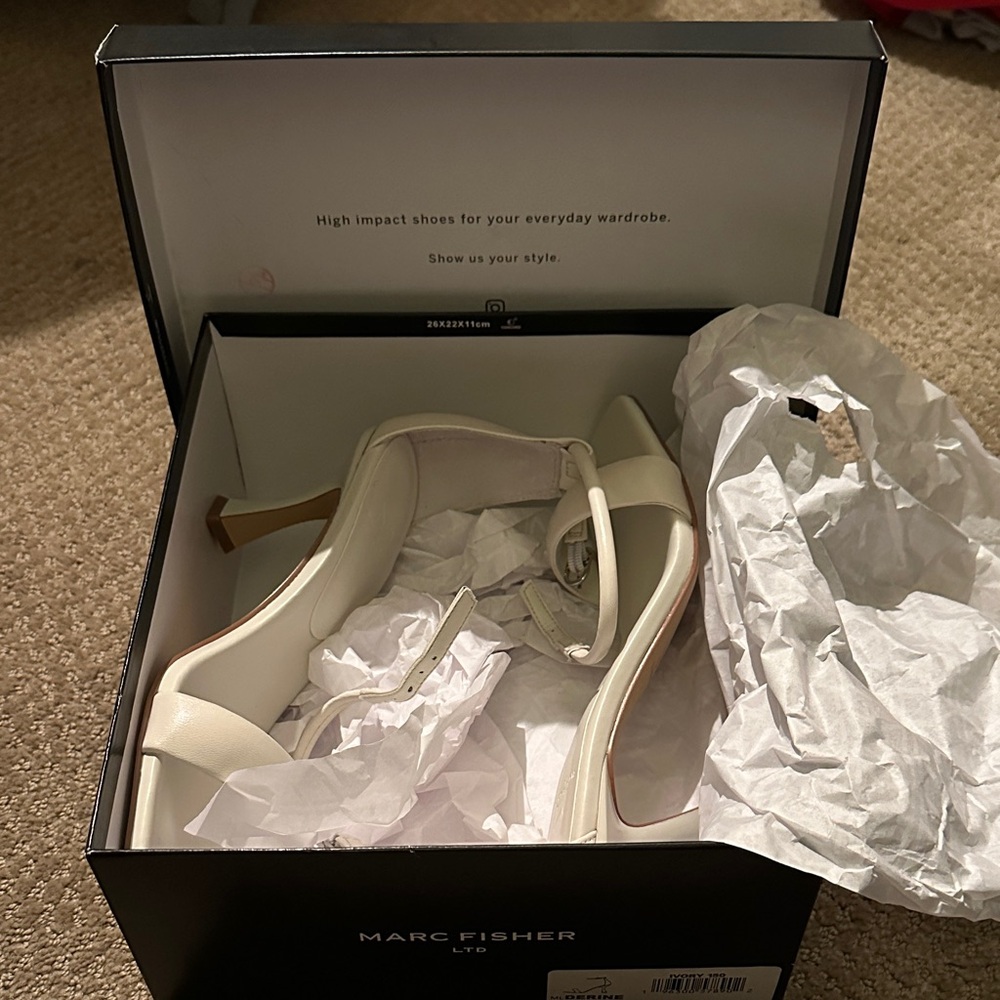 Marc Fisher Elegant White Heels